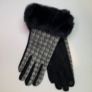 Black and Grey Women's Gloves